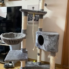 【引き取り】キャットタワー 高級キャットクライミングフレーム小さなサイザルツリーハウスプレートペットのおもちゃジャンププラットフォームGigiマスコット 大型キャットタワー Annacboy の画像