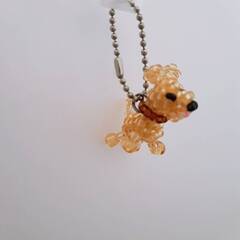 犬のキーホルダー（ビーズ）の画像