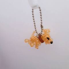 犬のキーホルダー（ビーズ）の画像
