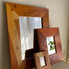 一点ものの鏡・額縁　廃材フレームセット