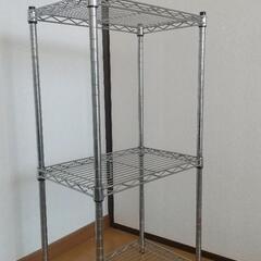スチール棚(三段)+別購入の棚(四段)の画像