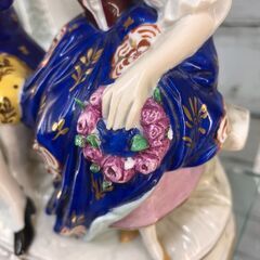 【訳アリ】シッツェンドルフ アンティーク フィギュリン 置物 インテリア 陶器 陶磁器 No.985● ※現金、クレジット、ぺイペイ、スマホ決済対応※の画像