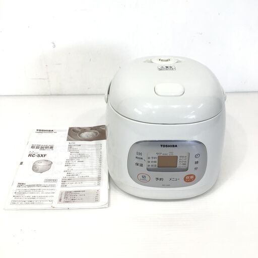 23R052 東芝 IH保温釜 RC-5XF 2014年製 3合炊き 0.54L 取扱説明書付き IH炊飯器 中古品
