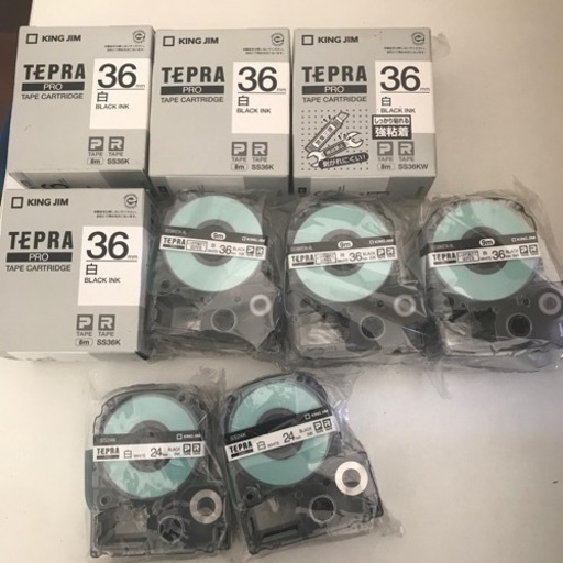テプラテープ36mm、24mm、新品未使用