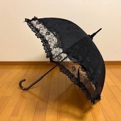 【取り引き決まりました】日傘 レース ブラック