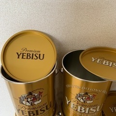 未使用！ヱビスビール オリジナルペール缶　ゴミ箱　インテリアにの画像