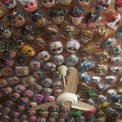 昭和レトロ★懐かしい1950年代（昭和30年代）のセルロイド製お面「お多福・おたふく」おめん★の画像