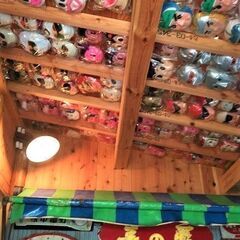 昭和レトロ★懐かしい1950年代（昭和30年代）のセルロイド製お面「お多福・おたふく」おめん★の画像