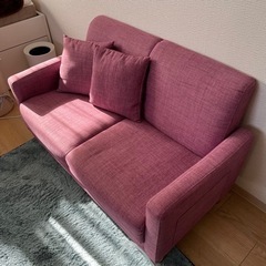 現金手渡しも可　2人掛けソファ　ピンク　✴︎3/5まで受け付けます✴︎