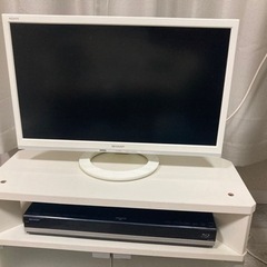 SHARP AQUOS LC-22K30-W  テレビ　テレビ台の画像