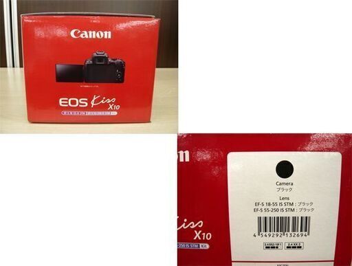 新品 Canon EOS Kiss X10 デジタル一眼レフ EF-S 18-55 IS EF-S 55-250 IS STM kit