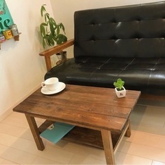 テーブル ローテーブル　ウォールナット　カフェ