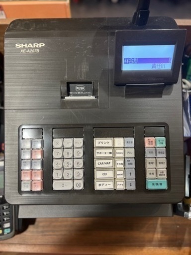 レジカウンター 木製 レジスター付きSHARP XE-A207B