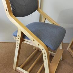 【取りに来られる方】RIZKIZ 木製 キッズチェア 【ナチュラル×ホワイト】 学習椅子　3脚の画像