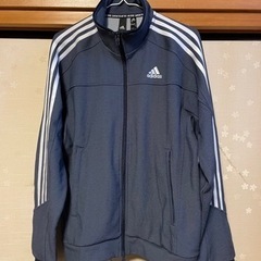 adidasジャージ新品（上・メンズ・グレー・冬用・Mサイズ）