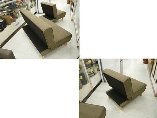 ソファベッド リクライニング 分割式ソファー 2人掛け 1人掛け