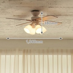 シーリングファン＋LED電球4個セットの画像