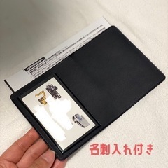 ② 電子車検証 入れ ケース ブラック IC 保護の画像