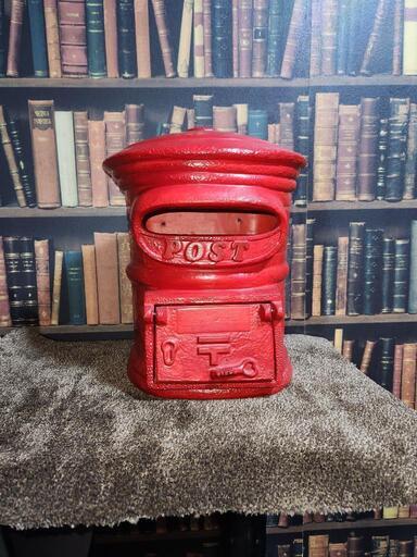 メイワ　陶器ポスト　レッド色(だと思います。)