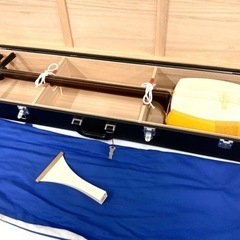 SOLD OUT！◆民謡 三味線◆紫檀 中棹 正寸 丸内胴 撥／...