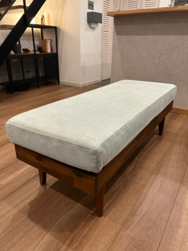 【受渡先決定】 unico(ウニコ) SWELLAベンチ W1200 ソファ 定価¥39,600