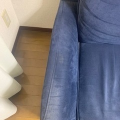 【値下げしました！】ソファ　ネイビー　2人掛けの画像