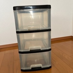 収納ケース３段【取りに来てくださる方限定】【23/5月末まで】の画像