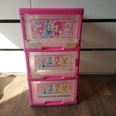 (決まりました)無料ハートキャッチプリキュア三段収納タンス