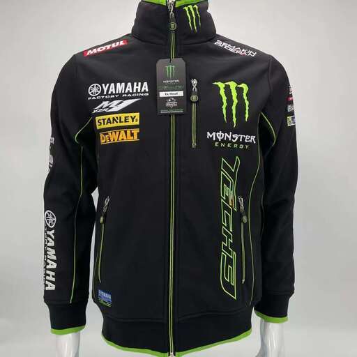 新品 ヤマハ YAMAHA モンスター 防水 ナイロン ジャケット 360℃刺繍加工 フード付き
