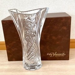 【値下げしました】【美品】ラスカボヘミアグラス　花瓶
