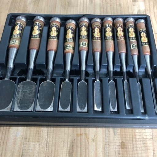 【入荷‼︎】のぶひろ　のみ　セット　大工　道具　箱入り　10本　中古品　現品限り‼︎