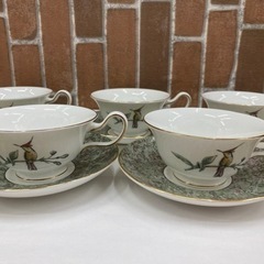 【愛品館江戸川店】ウェッジウッドWedgwood ハミングバード カップ&ソーサーピオニシェイプ5客セットID102-025989-007 （