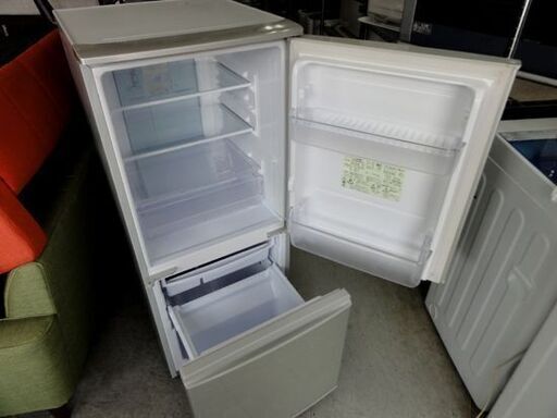 SHARP 137L 2ドア冷蔵庫 SJ-PD14X-N 2013年製 シルバー どっちもドア シャープ 100Lクラス 冷蔵庫 札幌