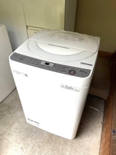 お買い得‼️SHARP  洗濯機  ES-GE6B-W 6.0Kg シャープ