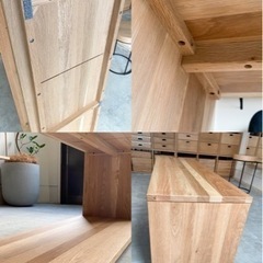 無印良品 木製テーブルベンチ オーク材 美品※引取り希望の画像