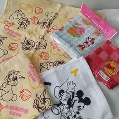 [新品 未使用]ディズニーキャラクターハンドタオル5点セット