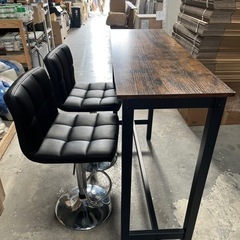カウンターテーブル、イスセットの画像