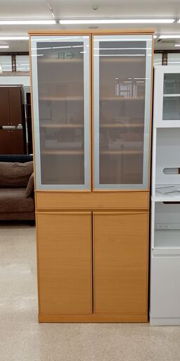 ★週末限定お値引き★  食器棚 茶色 H785×D42×W200 クリーニング済み TJ154