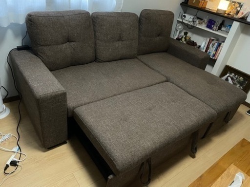 3人掛けカウチソファーベッド【美品】