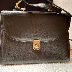 バーバリー　2ウェイバッグ　黒　皮