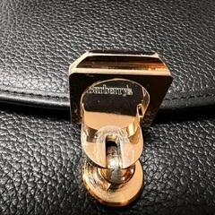 バーバリー　2ウェイバッグ　黒　皮の画像