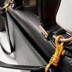 バーバリー　2ウェイバッグ　黒　皮の画像