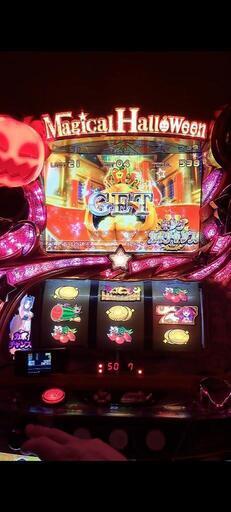 パチスロ 実機 マジカルハロウィン5(良品、不要機、データカウンターセット)