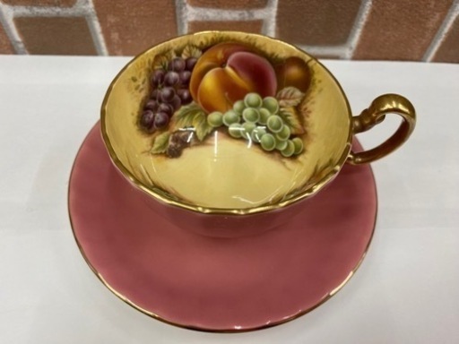 エインズレイ オーチャードゴールド ティーカップ＆ソーサー（アセンズ 【愛品館江戸川店】Aynsley エレンズレイ ペアカップ&ソーサーピンクオーチャードゴールドID102-026005-007 
