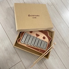木のおもちゃ　OGK baby 鉄琴　メタルフォンライオン