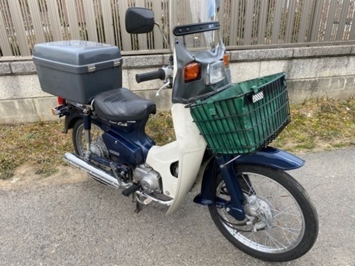 ☆スーパーカブ50最上級グレード『custom』4速セル付☆キャブレーター最終モデル☆プラグやグリップなど新品交換済みで快調です☆