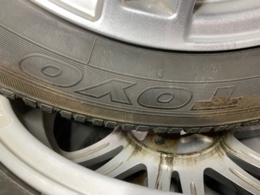 【中古】スタッドレスタイヤ&アルミ4本セット　155/65R14