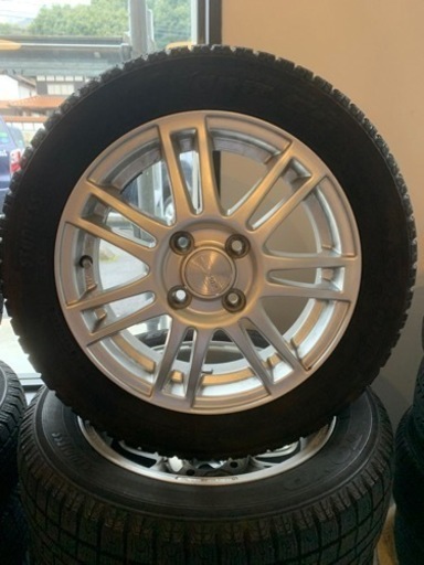【中古】スタッドレスタイヤ&アルミ4本セット　155/65R14