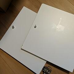 イケアIKEA　カラックス　インサート　扉　白　2枚