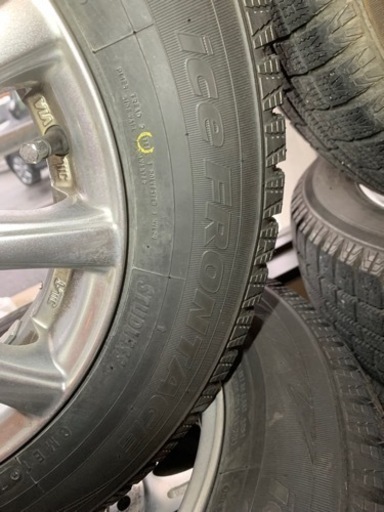 【ばり溝中古】スタッドレスタイヤ&アルミ4本セット　145/80R13